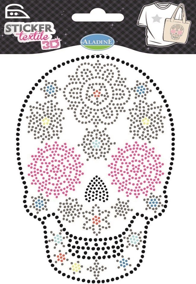 Naprasowanka Dżetowa Czaszka Duża, arkusz