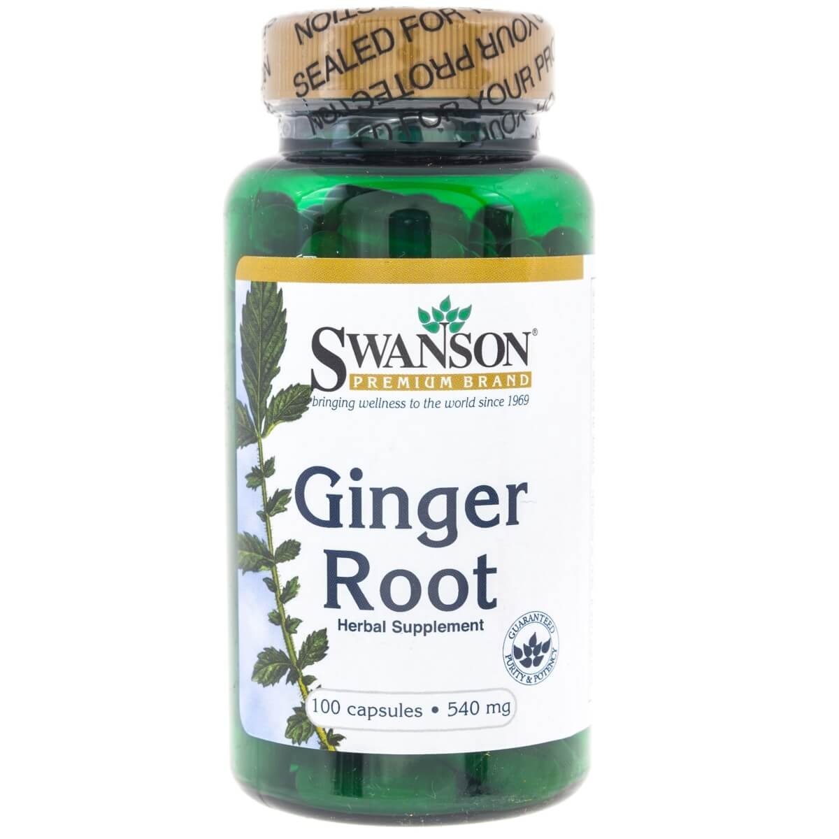 Swanson, Usa Imbir 540 mg - suplement diety 100 kaps.