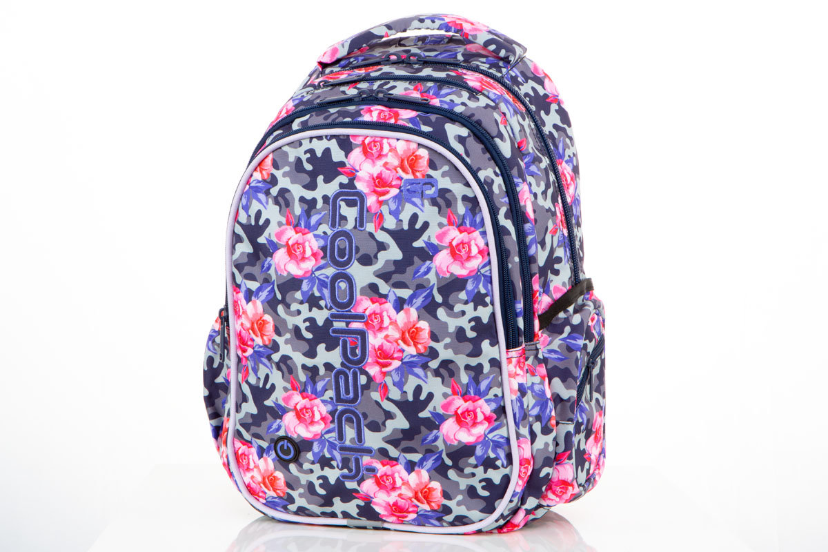 Patio CoolPack Joy L Plecak Szkolny Świecący LED 26L Camo Roses A21209