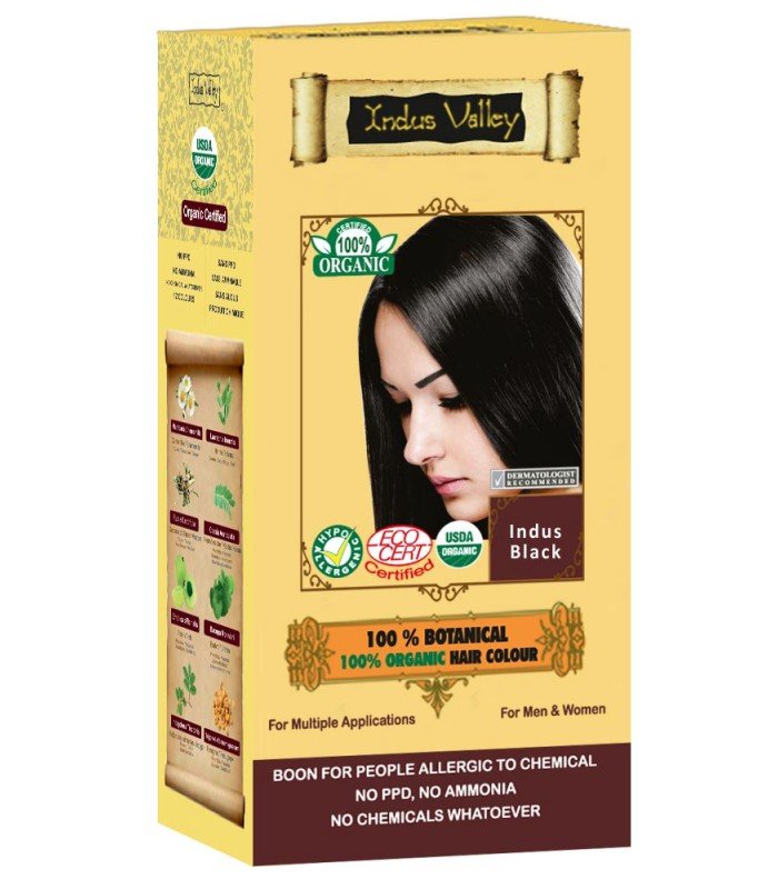 267Indus Valley Ziołowa Farba z Henną - Indyjska Czerń 120g - Indus Valley LAV20260