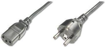 Assmann Kabel zasilający Kabel połączeniowy zasilający Typ Schuko prosty/IEC C13 (AK-440110-012-S)