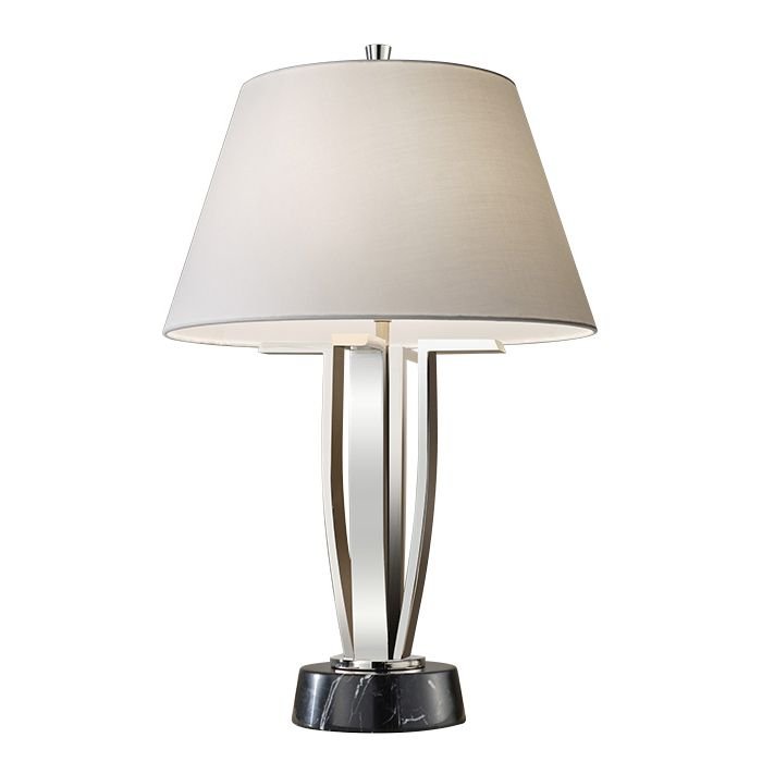 Elstead Lighting Silvershore 1Lt Table Lamp FE/SILVERSHORETL Elstead lampa stołowa nowoczesna abażurowa FE/SILVERSHORETL)
