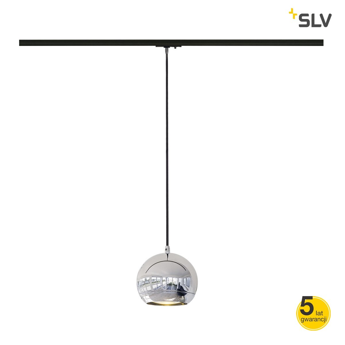 SLV Light Eye lampa wisząca, GU10, maks. 75 W, w zestawie adapter 1P, chrom 143620 143620