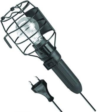 Lena Lighting Lampa practic 100w e27 230v ip20 czarny z wyłącznikiem I000126