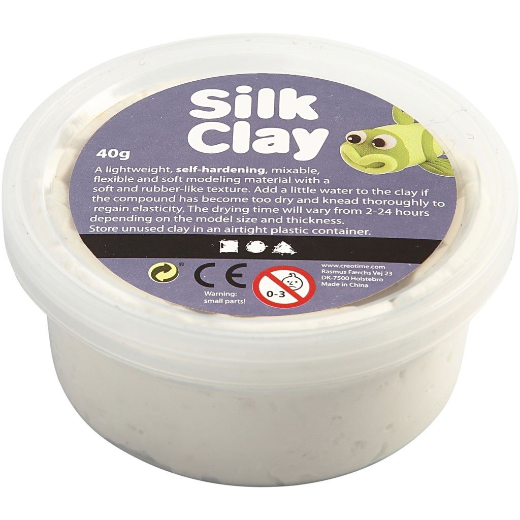 Creativ Company A S Masa Silk Clay, biała, 40 g