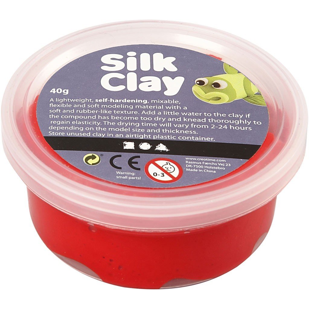 Creativ Company A S Masa Silk Clay, czerwona, 40 g