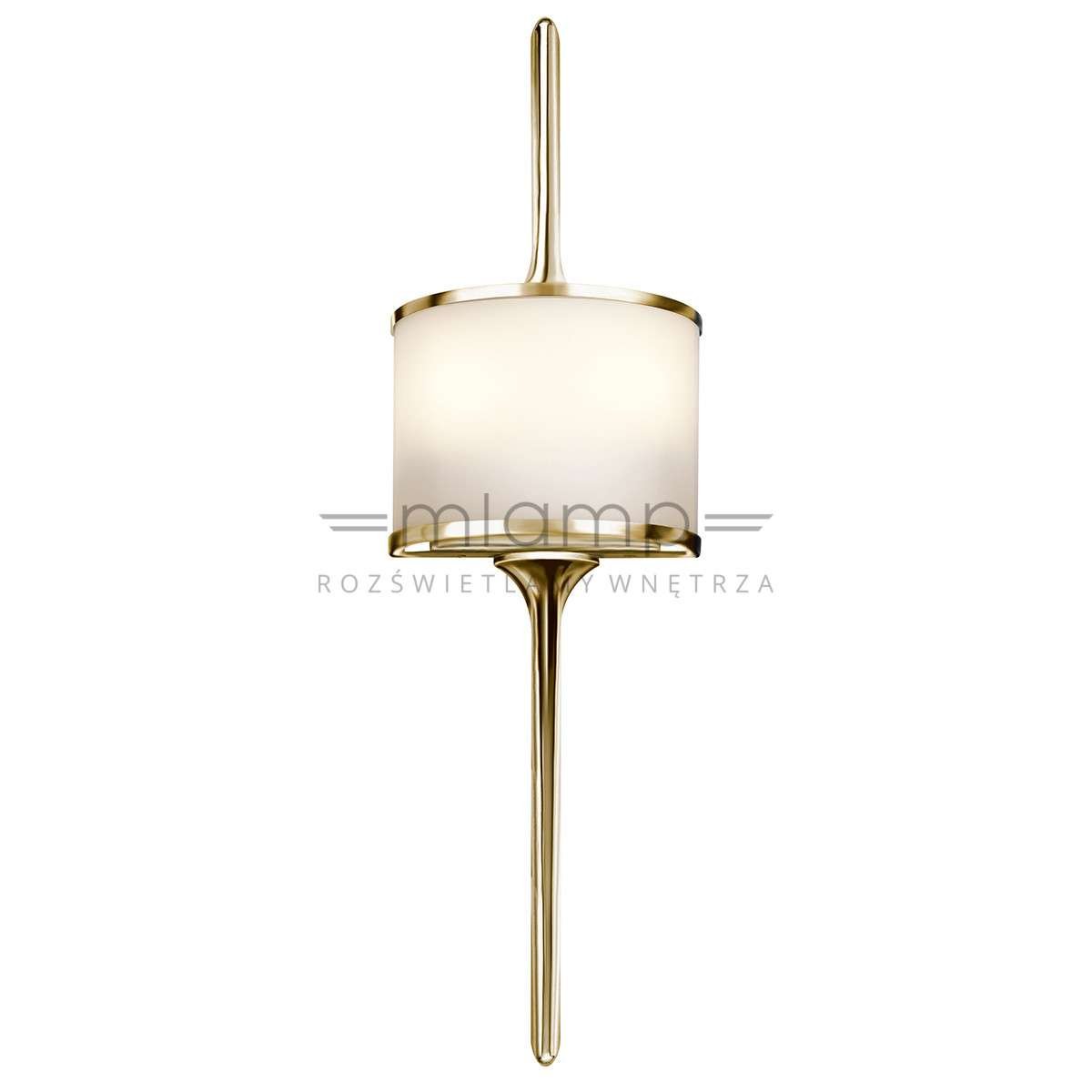 Elstead Lighting KICHLER Kinkiet LAMPA ścienna KL/MONA/S PB KICHLER łazienkowa OPRAWA LED 7W IP44 mosiądz polerowany biała KL/MONA/S PB