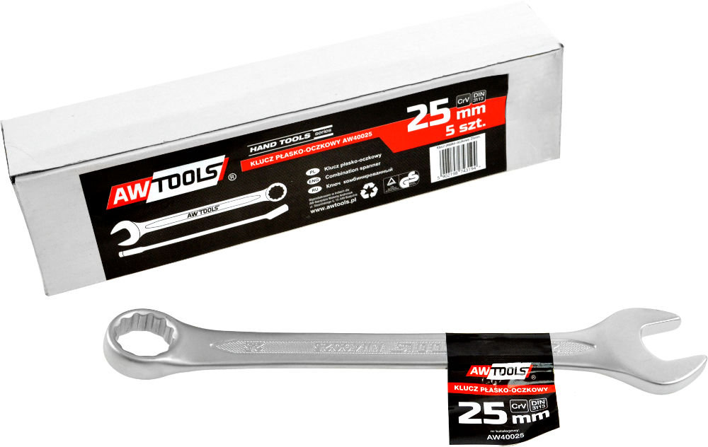 AWTOOLS Klucz płasko-oczkowy AWTOOLS, 25 mm