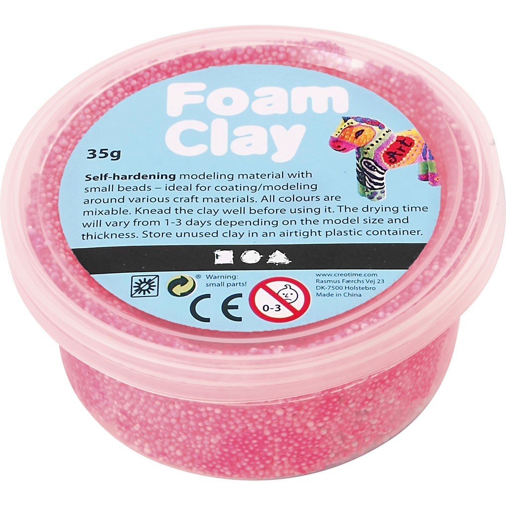Creativ Company A S Masa Foam Clay, różowa, neonowa, 35 g