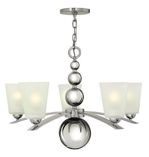 Elstead Lighting Zelda 5Lt Chandelier Polished Nickel HK/ZELDA5 PN Elstead lampa wisząca nowoczesna HK/ZELDA5 PN)