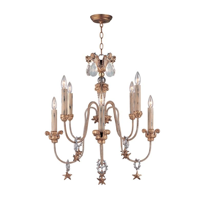 Elstead Lighting Mignon 8lt Chandelier FB/MIGNON8 Elstead lampa wisząca abażurowa świecznikowa stylowa FB/MIGNON8)