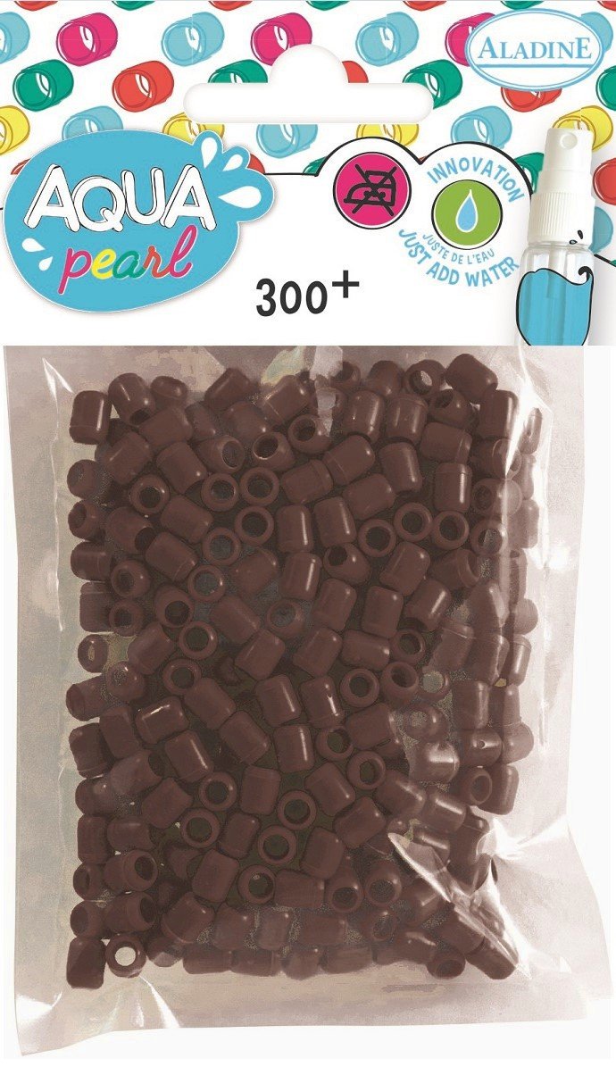 Aladine Koraliki, aqua pearl, brązowe, 300 sztuk