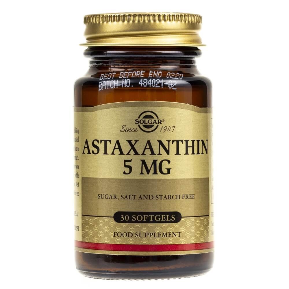 Solgar, Astaksantyna, 5 mg, 30 kapsułek