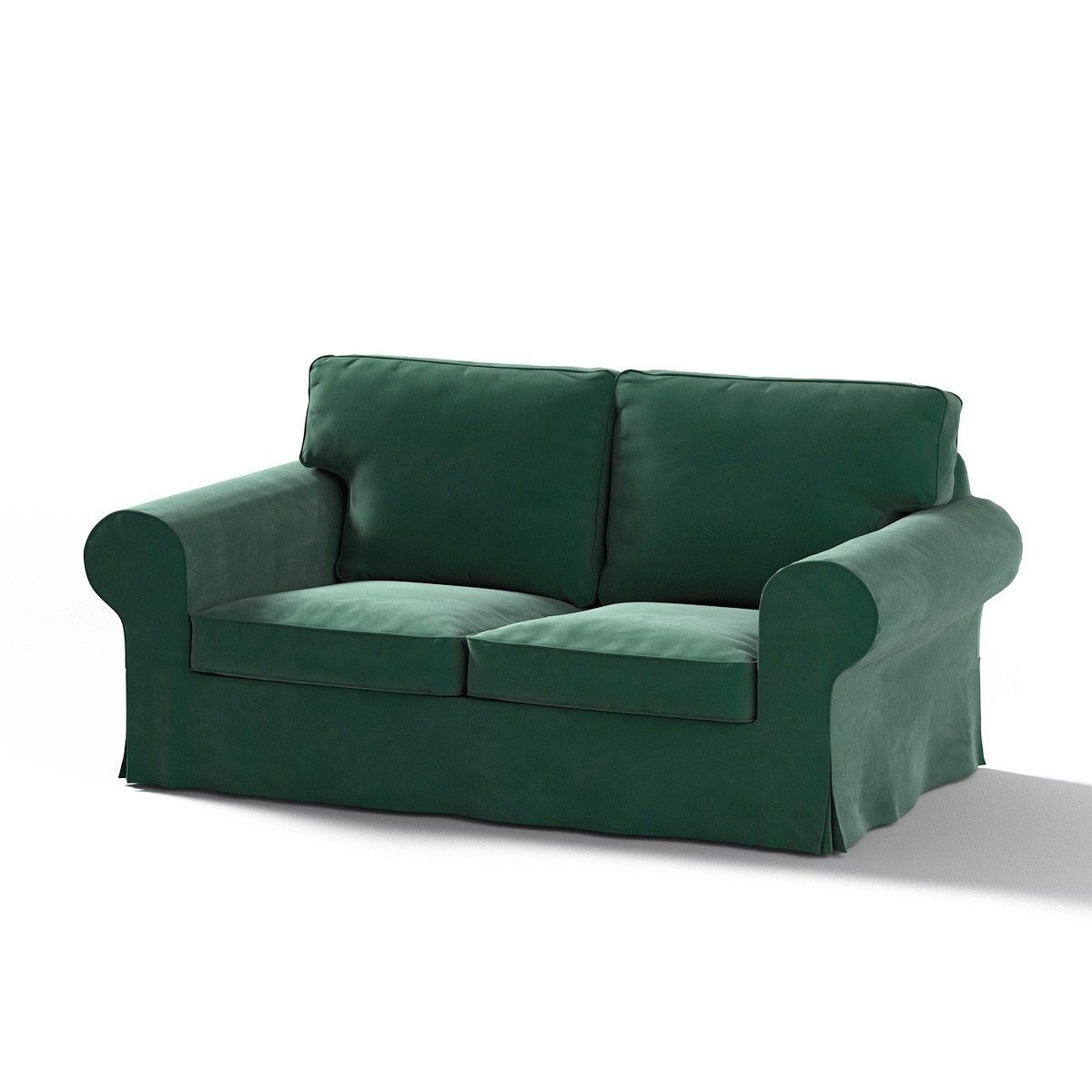 Dekoria Pokrowiec na sofę Ektorp 2-osobową rozkładaną model do 2012 ciemny zielony 195 x 90 x 73 cm Velvet 634-704-25