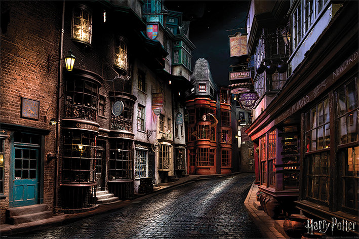 Wizarding World Harry Potter Diagon Alley plakat wielokolorowy (PP34391-Multi-Color-61 x 91.5cm)