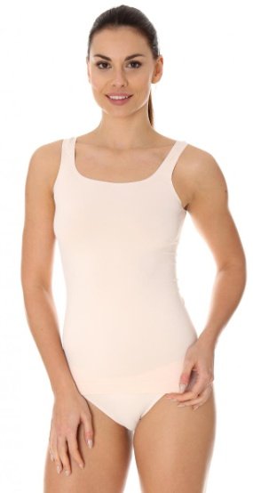 Brubeck, Koszulka damska, Camisole Comfort Cool, beżowy, rozmiar XL