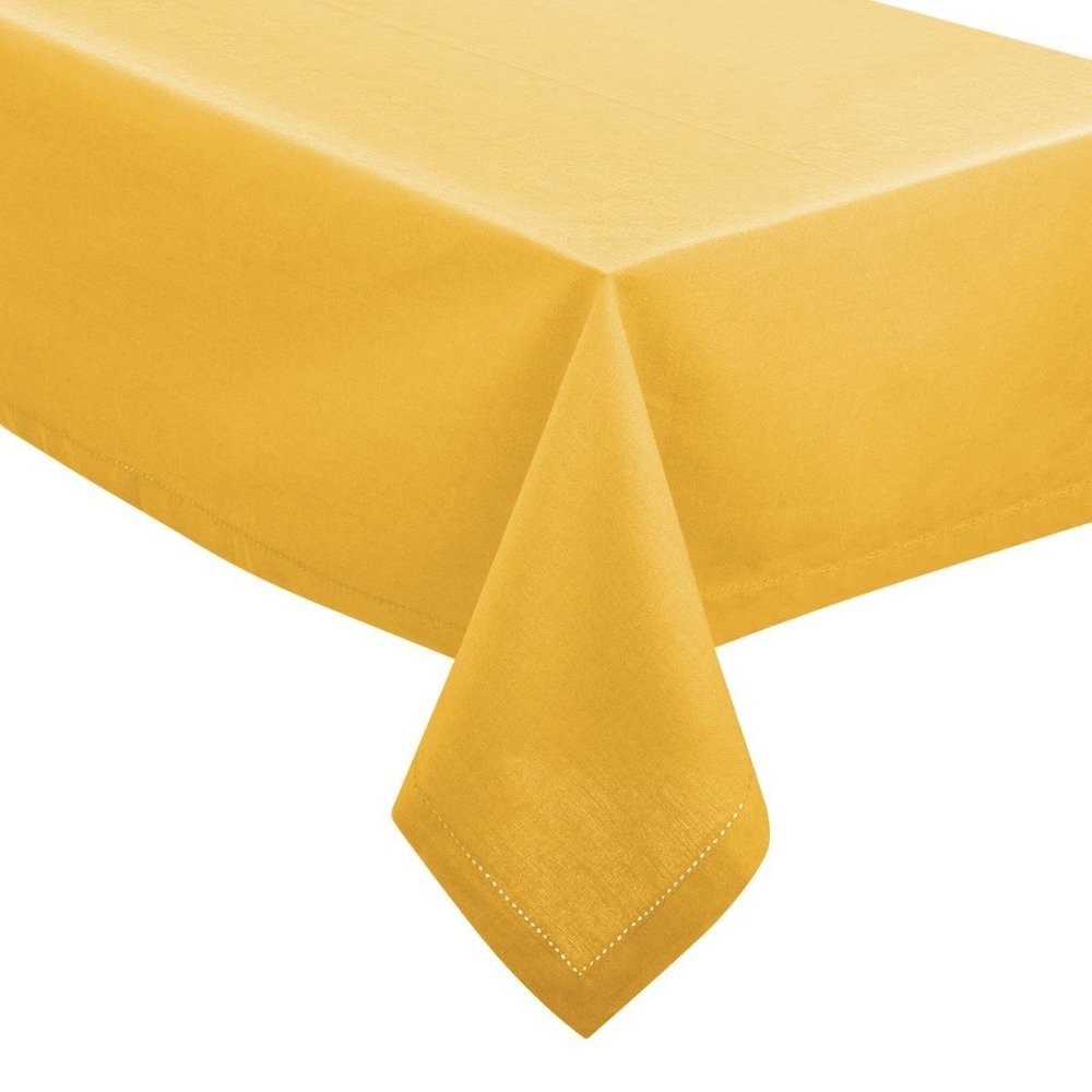 Atmosphera Créateur d'intérieur Atmosphera Créateur dintérieur Prostokątny obrus CHAMBRAY bawełna kolor żółty 140x240  B07DWHQMJF