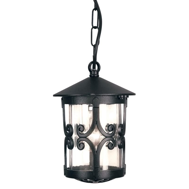 Elstead Lighting Hereford Porch chain lantern BL13B BLACK Lampa sufitowa ogrodowa IP23 stylowa BL13B BLACK)