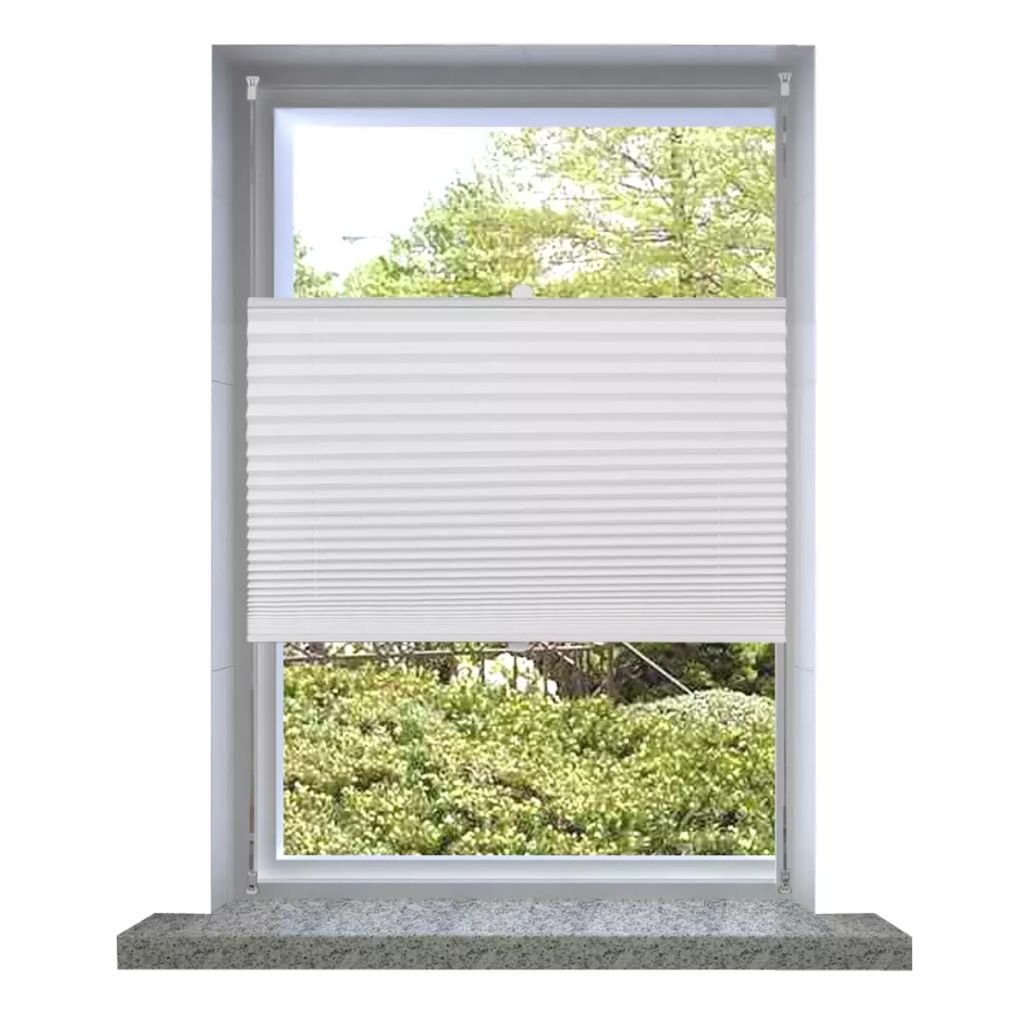 vidaXL vidaXL Roleta plisowana, biaa (90x150 cm)