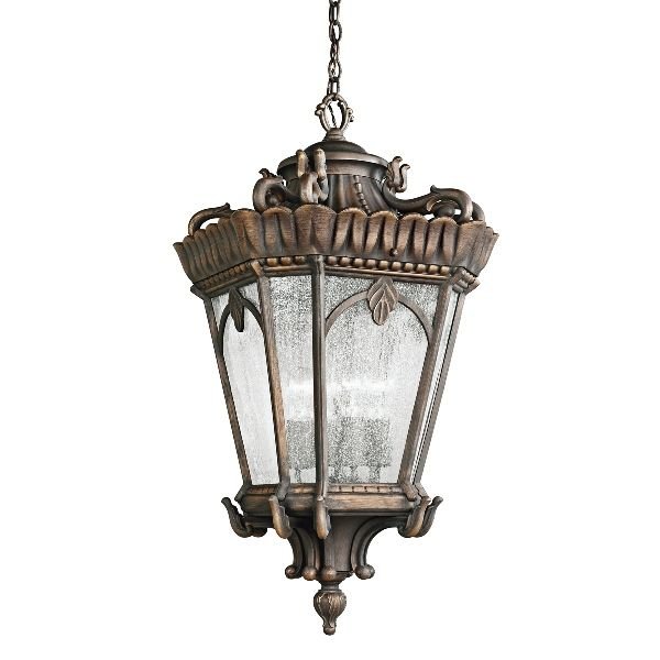 Zdjęcia - Naświetlacz LED / lampa zewnętrzna Kichler Latarnia ogrodowa wisząca KL-TOURNAI8G-XL  vintage brązowa 