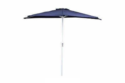 Garthen Parasol ogrodowy półokrągły ciemny niebieski 2,7 m