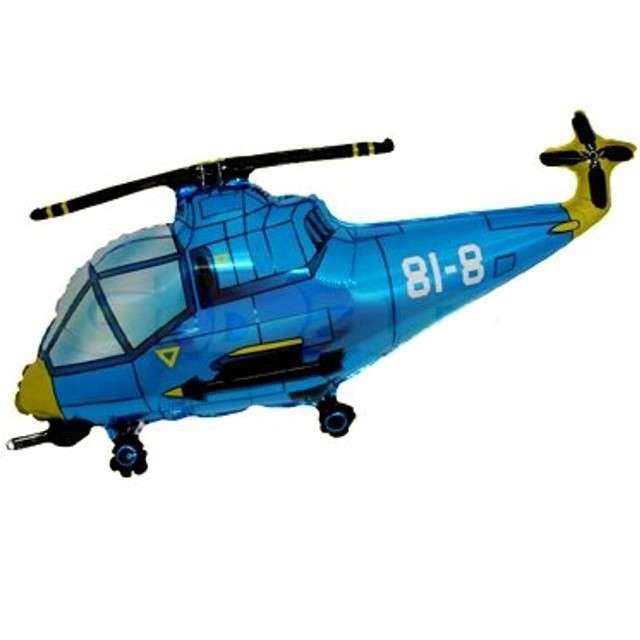 Zdjęcia - Pozostałe ozdoby BALON HELIKOPTER NIEBIESKI 14'' 36cm