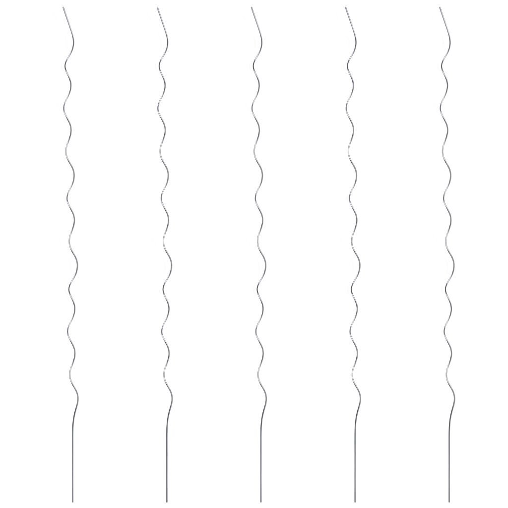 vidaXL Spiralne podpórki do roślin, 5 szt., 110 cm, stal galwanizowana vidaXL