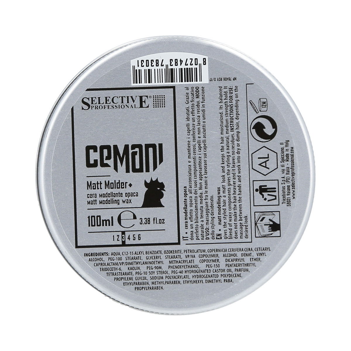 Selective CEMANI Matt Molder Matująca pasta do stylizacji włosów 100ml 0000058819