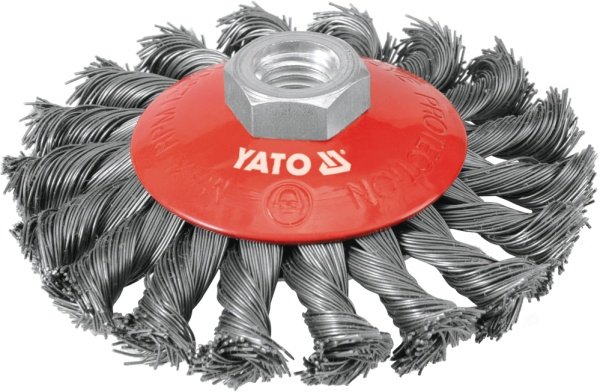 YATO Szczotka tarczowa 100mm gwint m14 drut splatany