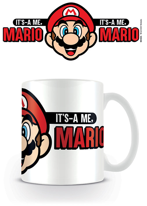 Unbekannt Super Mario kubek do kawy Its a ME Mario białe w pudełku prezentowym MG24845
