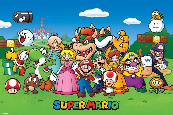 Plakat PYRAMID INTERNATIONAL, Super Mario Characters, 61x91 cm