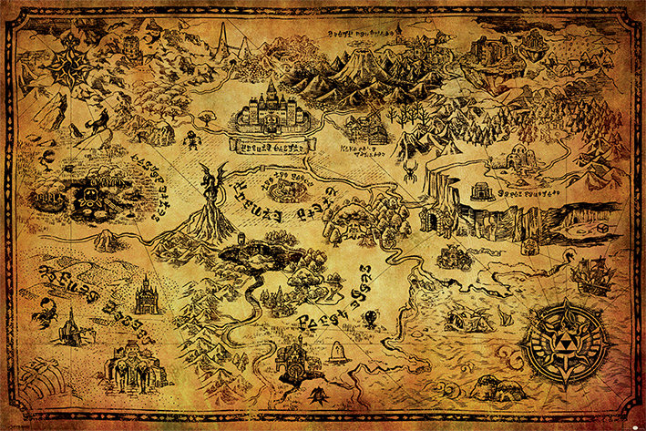 Pyramid Posters The Legend Of Zelda (Hyrule Map) - plakat PP33716