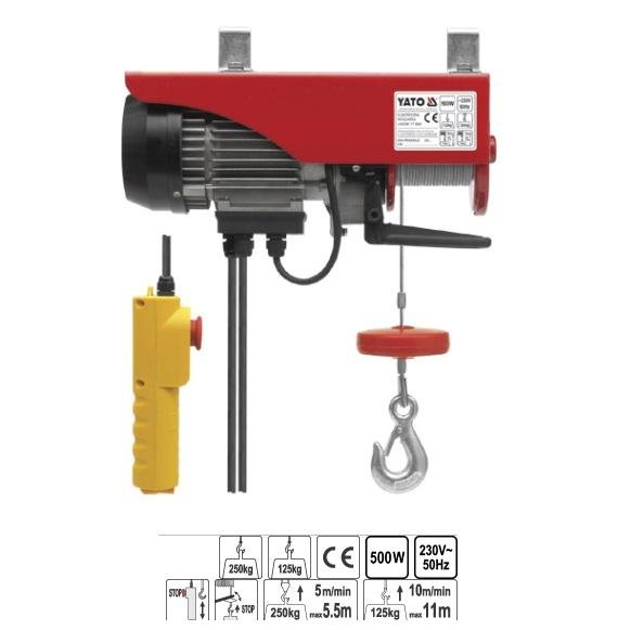 Yato Elektryczna wciągarka linowa 500W 125/250kg YT-5901