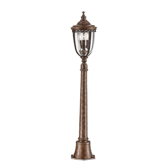 Elstead Lighting English Bridle 3Lt Medium Bollard British Bronze FE/EB4/M BRB Lampa ogrodowa IP44 stylowa FE/EB4/M BRB)