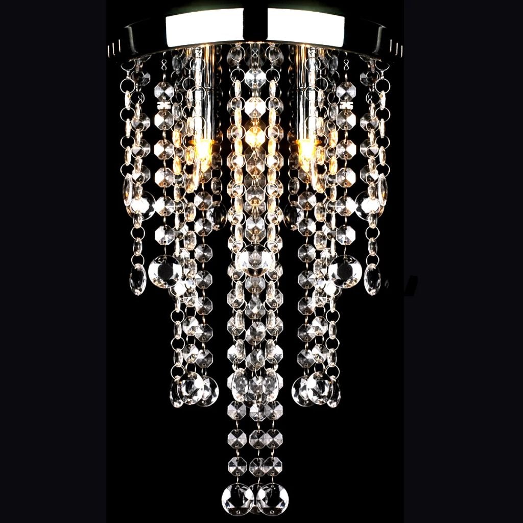 Vida Lampa sufitowa z kryształami biała metalowa V-241382