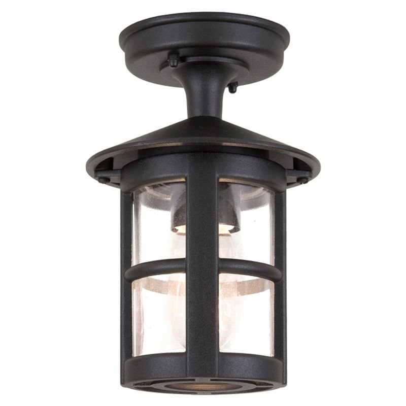 Elstead Lighting Hereford Flush Wall Down Lantern BL21A BLACK Lampa sufitowa ogrodowa IP44 stylowa BL21A BLACK)