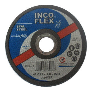 TECHNIFLEX Tarcza do cięcia metalu TECHNIFLEX Incoflex, 115x1x22,2 mm