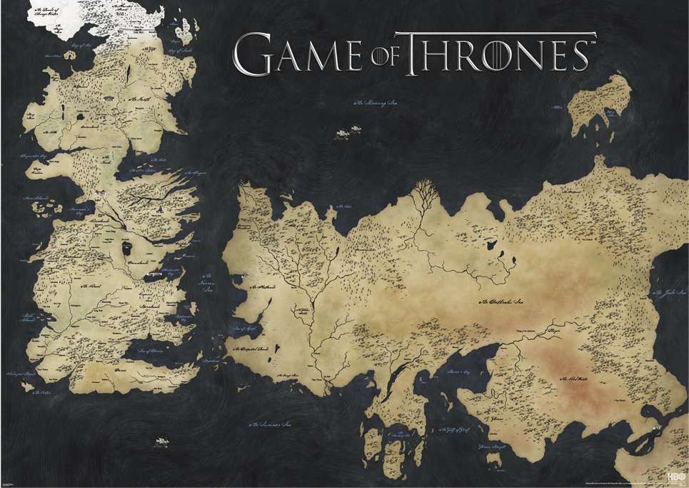 Pyramid Posters Game Of Thrones (Map Of Westeros & Essos) - plakat GPA72015