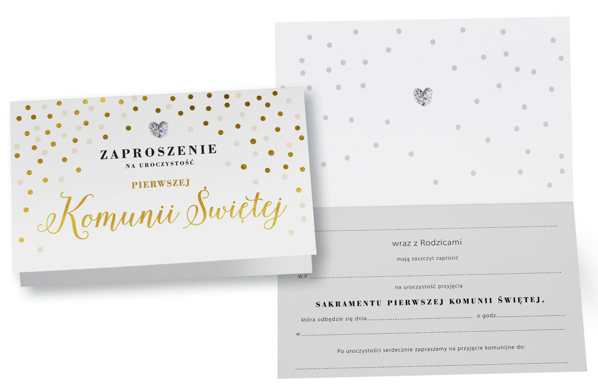 Passion cards Zaproszenie na Uroczystość Pierwszej Komunii Świętej PMZ-075