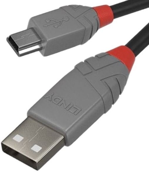 Lindy 36725 Kabel USB 2.0 A Mini-B Anthra Line 5m LY-36725