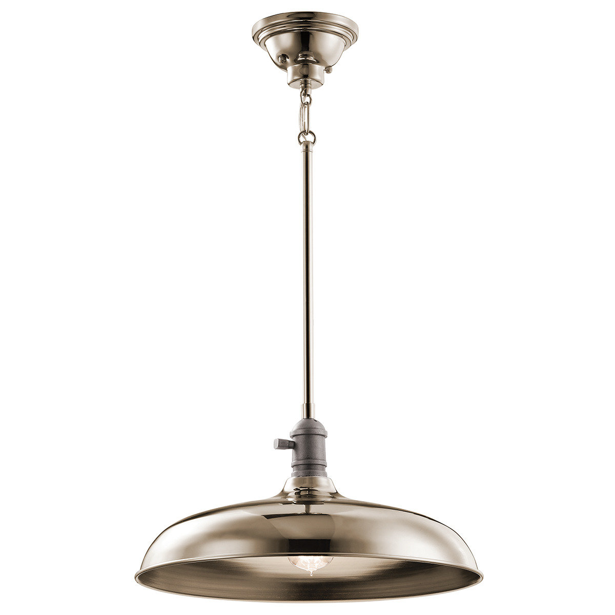 Elstead Lighting Plafon LAMPA sufitowa KL/COBSON/P PN KICHLER industrialna OPRAWA metalowa retro nikiel polerowany