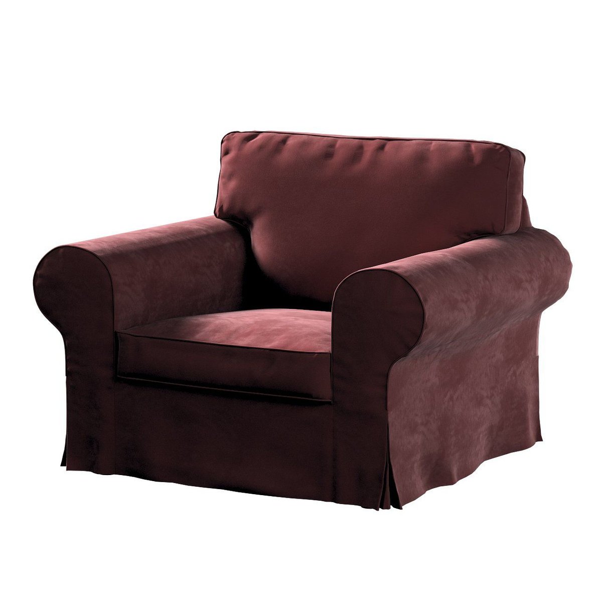 Dekoria Pokrowiec na fotel Ektorp bordowy 103 x 82 x 73 cm Velvet 612-704-26