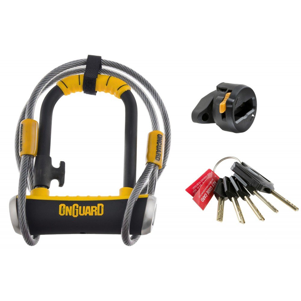 Onguard Zapięcie U-lock Pitbull Mini DT 8008 z linką czarny-żółty / Rozmiar: 120 cm 9 x 14 cm 8008OG