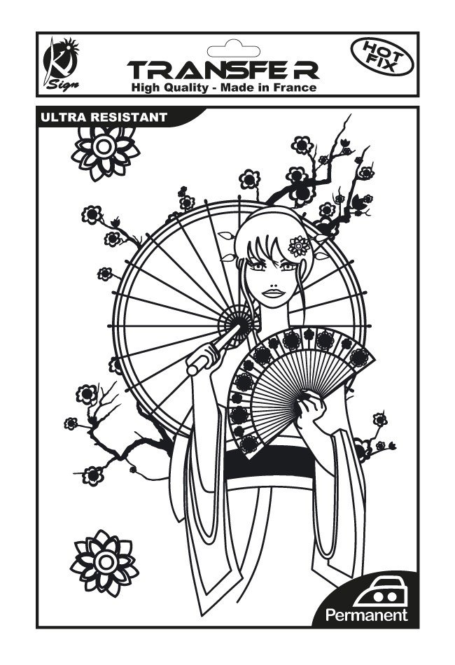Naprasowanka, A4, Manga, czarna