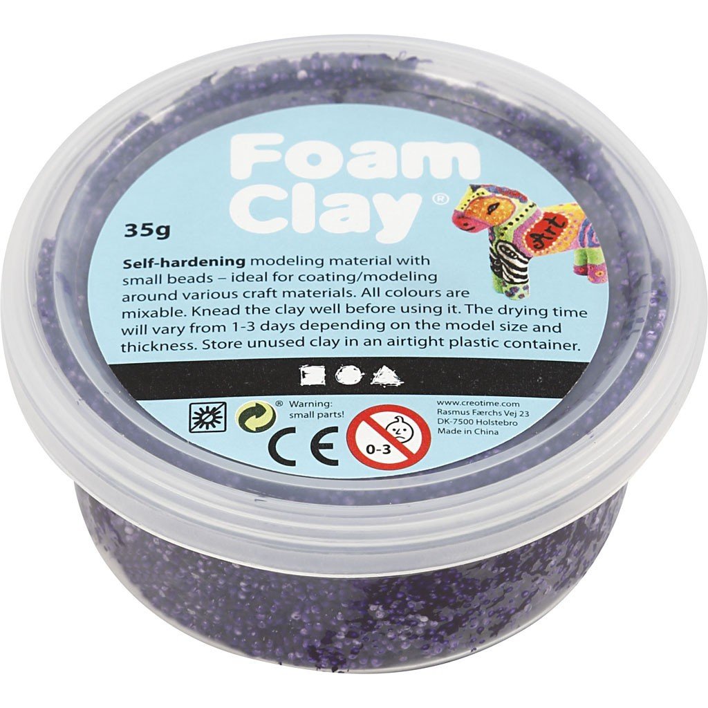 Creativ Company A S Masa Foam Clay, fioletowa, 35 g