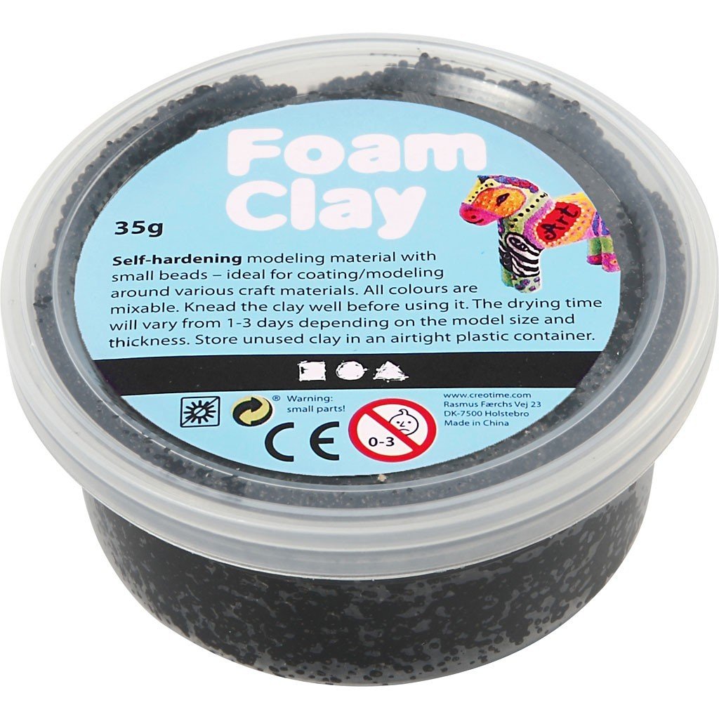 Creativ Company A S Masa Foam Clay, czarna, 35 g