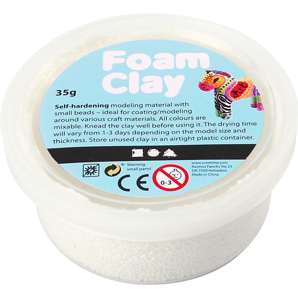 Creativ Company A S Masa Foam Clay, biała, 35 g