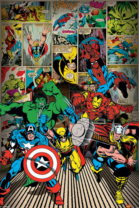 Pyramid Posters Marvel Comics - Here Come The Heroes - plakat PP32684
