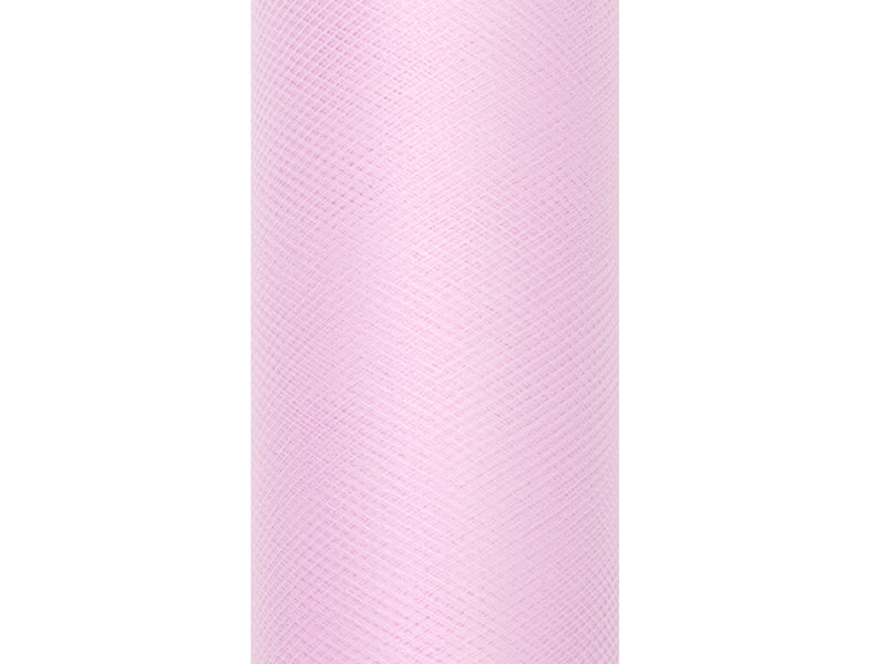 PartyDeco Tiul gładki, różowy jasny pastel, 0,08 x 20 m TIU8-081J