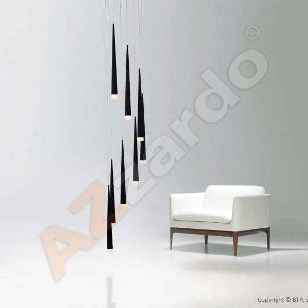 Azzardo Lampa wisząca STYLO 8 Black by MD1220A-8 BK